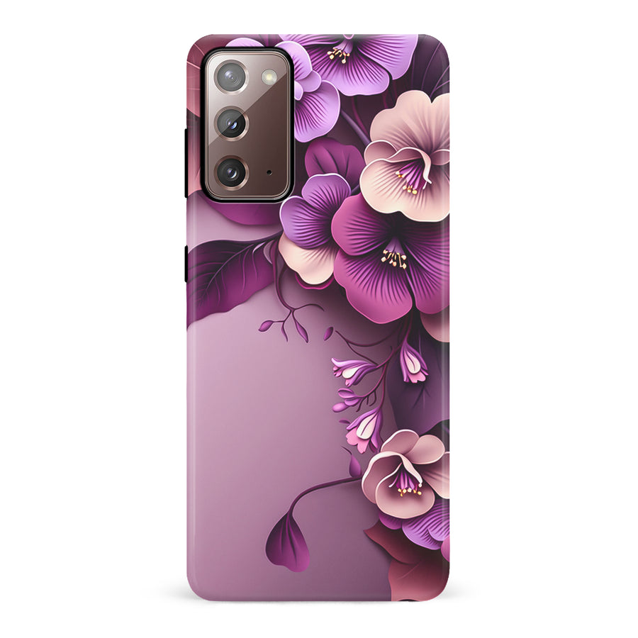 Samsung Galaxy Note 20 Hibiscus Phone Case in Purple