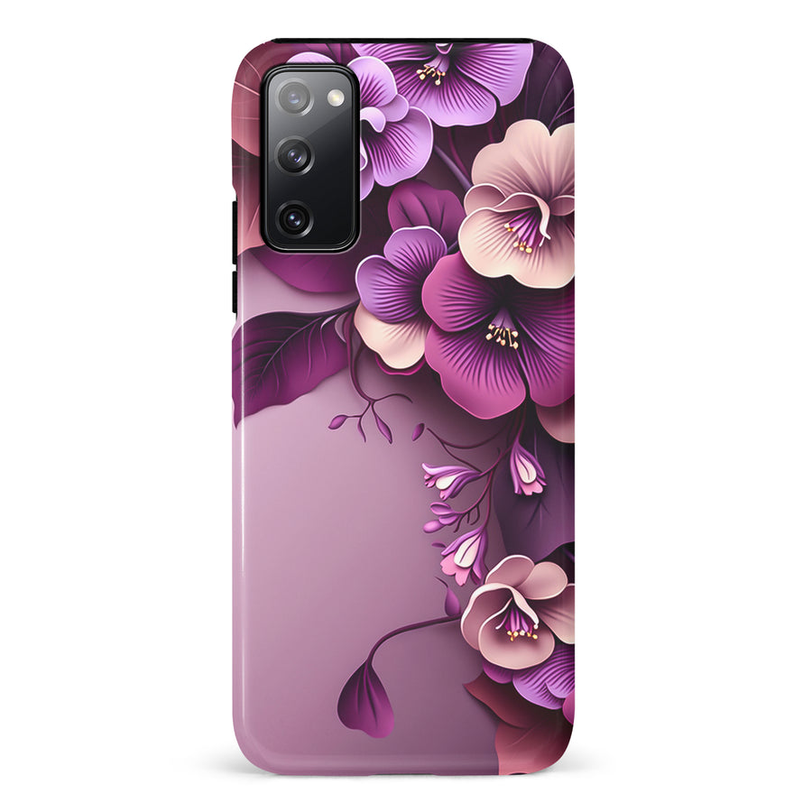 Samsung Galaxy S20 FE Hibiscus Phone Case in Purple
