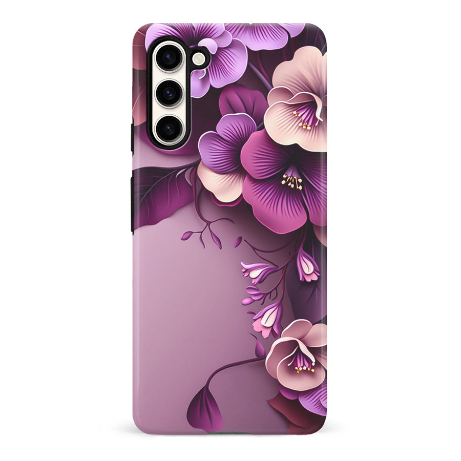 Samsung S23 Ultra Purple Haze Hibiscus Floral Phone Case