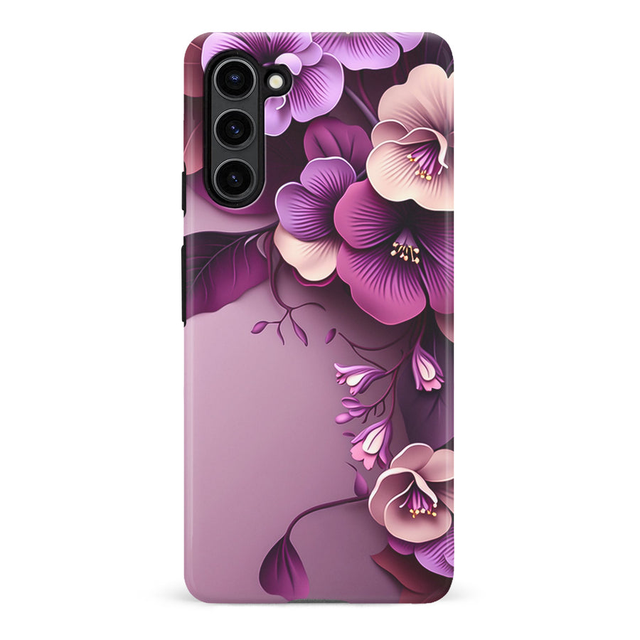 Samsung S23 Plus Purple Haze Hibiscus Floral Phone Case