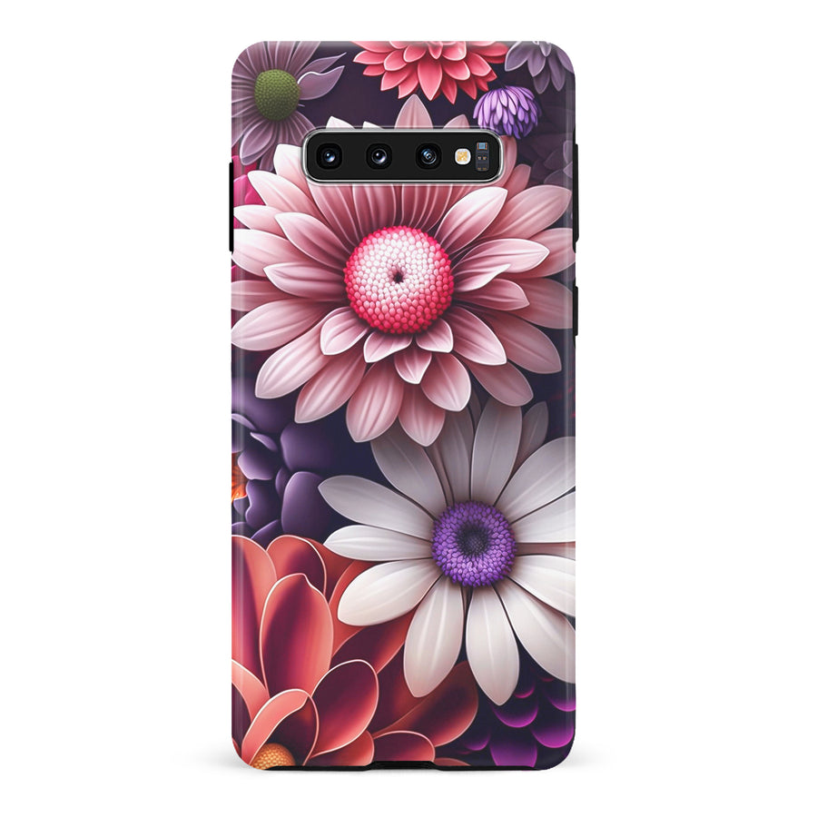 Samsung Galaxy S10 Daisy Phone Case in Purple