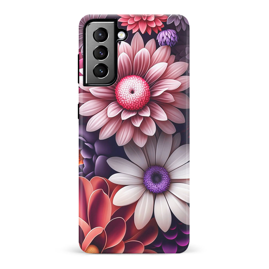 Samsung Galaxy S21 Plus Daisy Phone Case in Purple