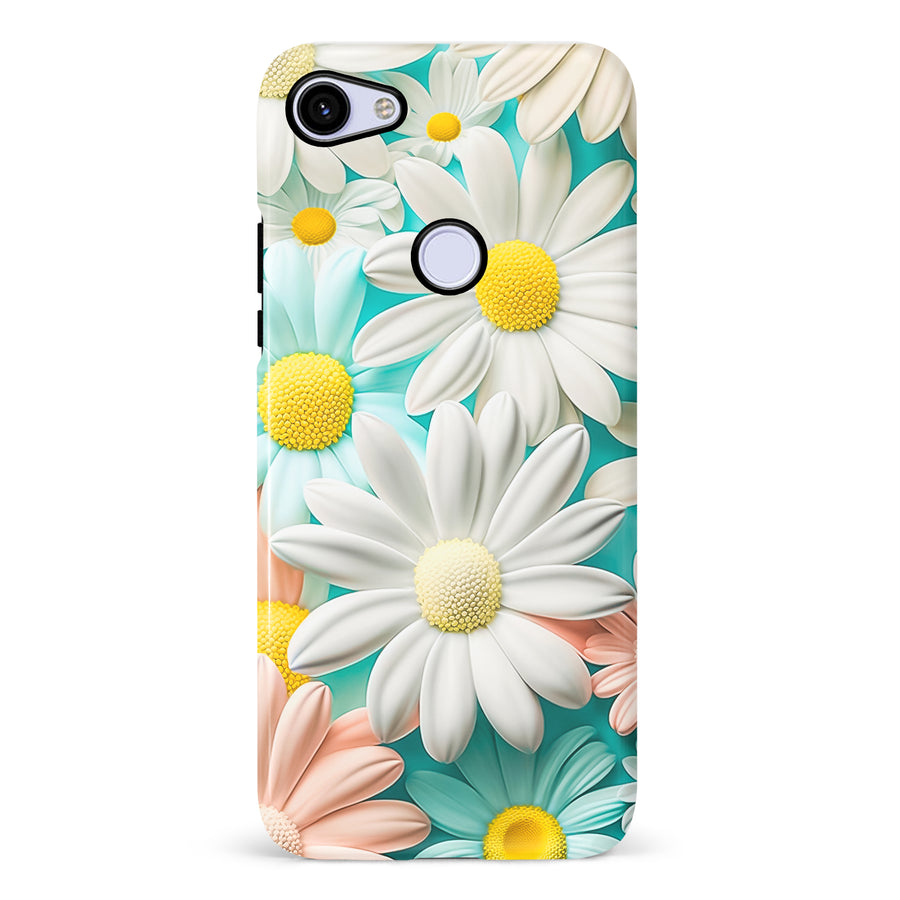 Google Pixel 3A Floral Phone Case in White