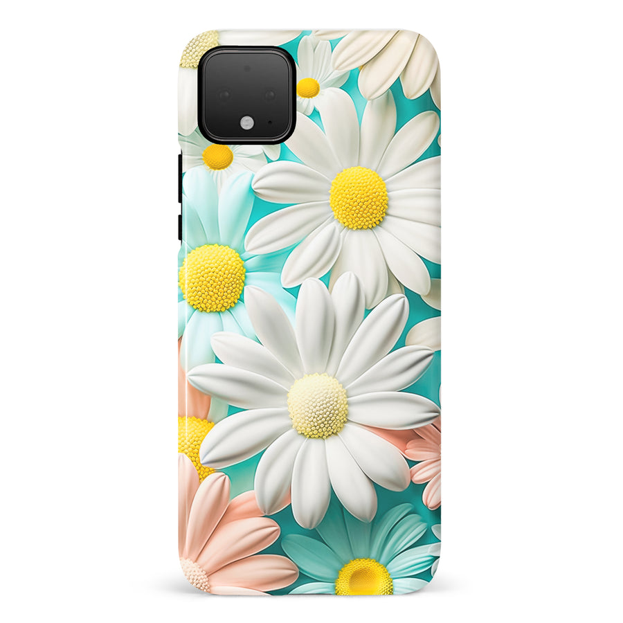 Google Pixel 4 Floral Phone Case in White