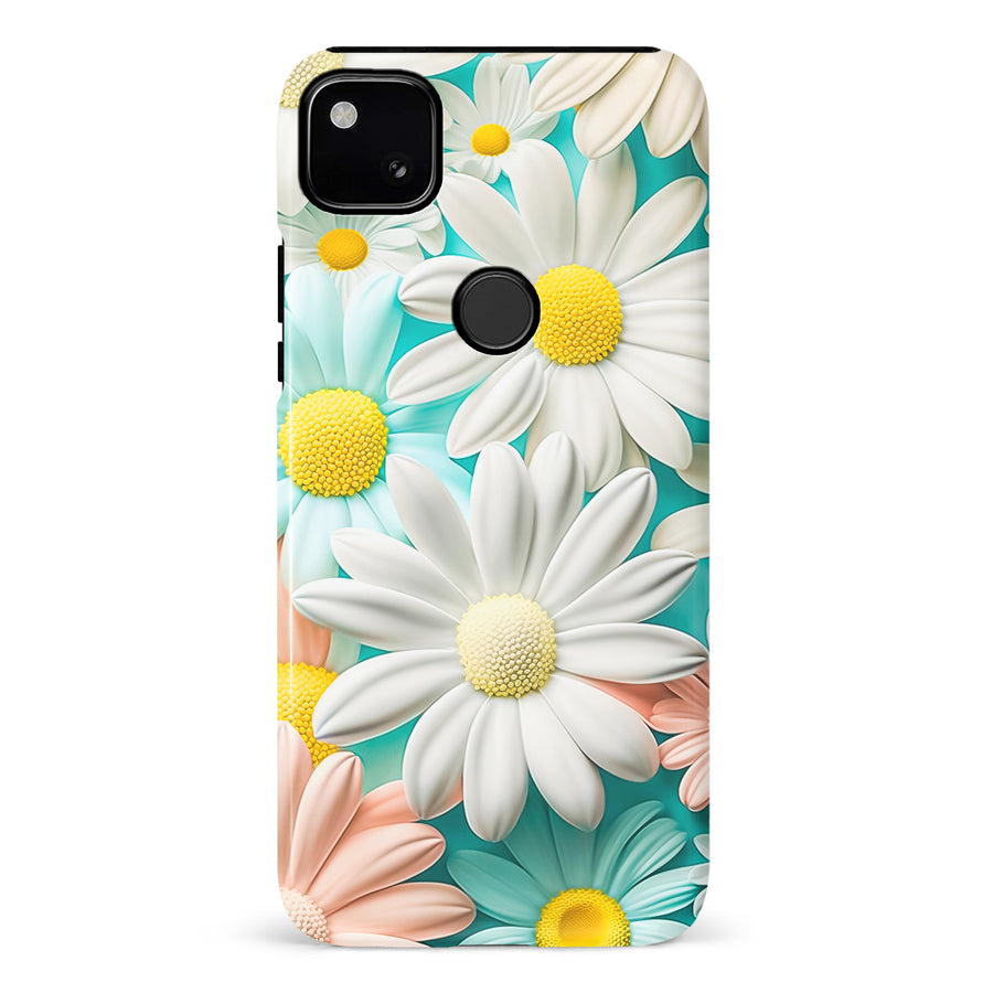 Google Pixel 4A Floral Phone Case in White