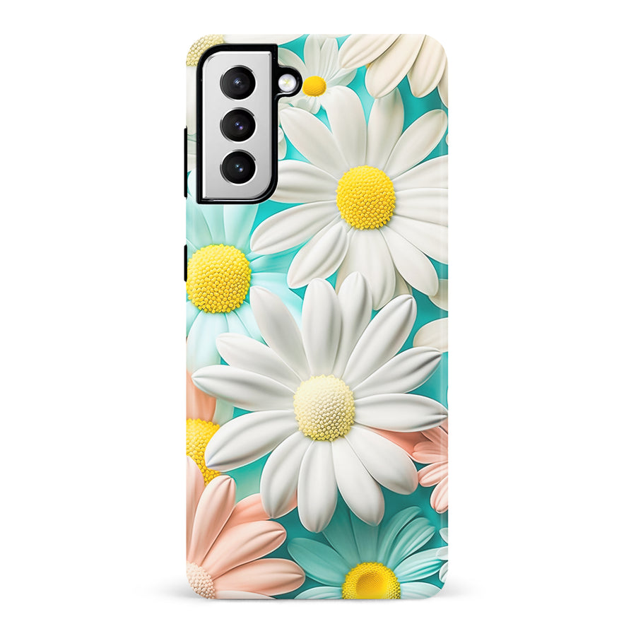 Samsung Galaxy S21 Floral Phone Case in White