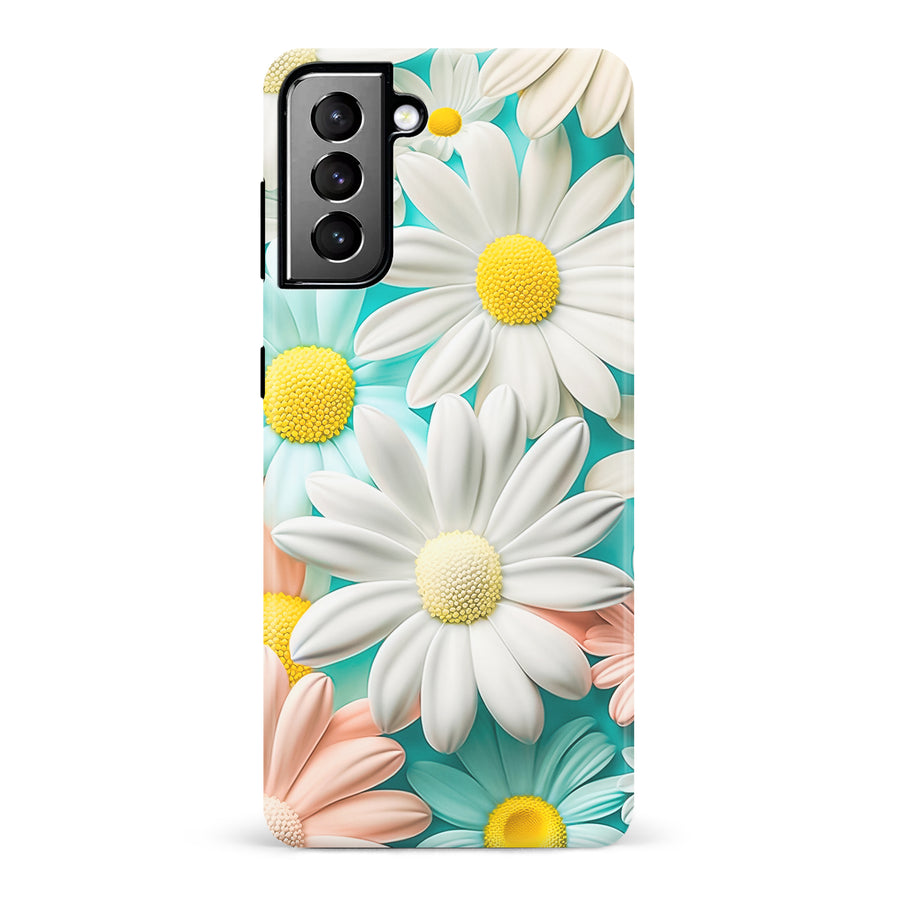 Samsung Galaxy S21 Plus Floral Phone Case in White