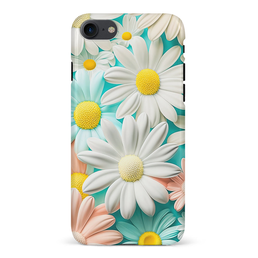iPhone 7/8/SE Floral Phone Case in White