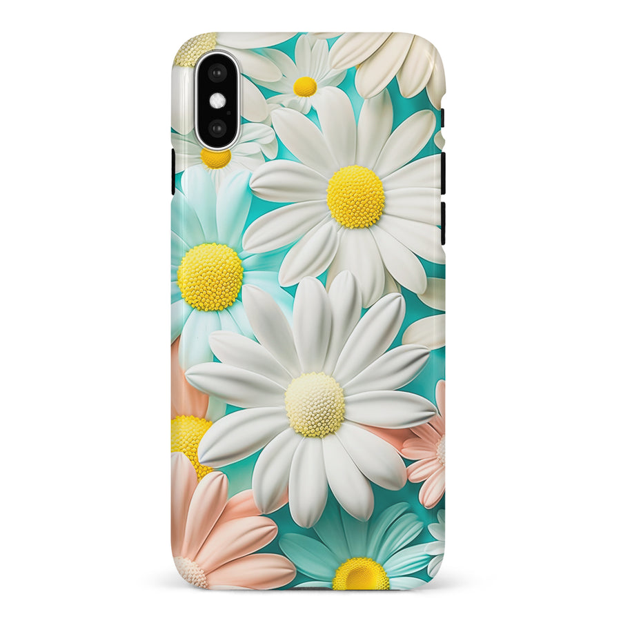 iPhone X/XS Floral Phone Case in White