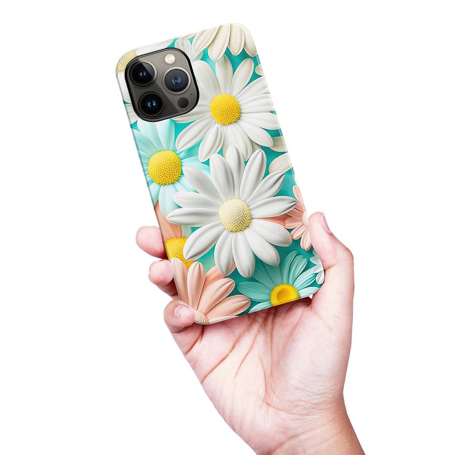 iPhone 13 Pro Max Floral Phone Case in White