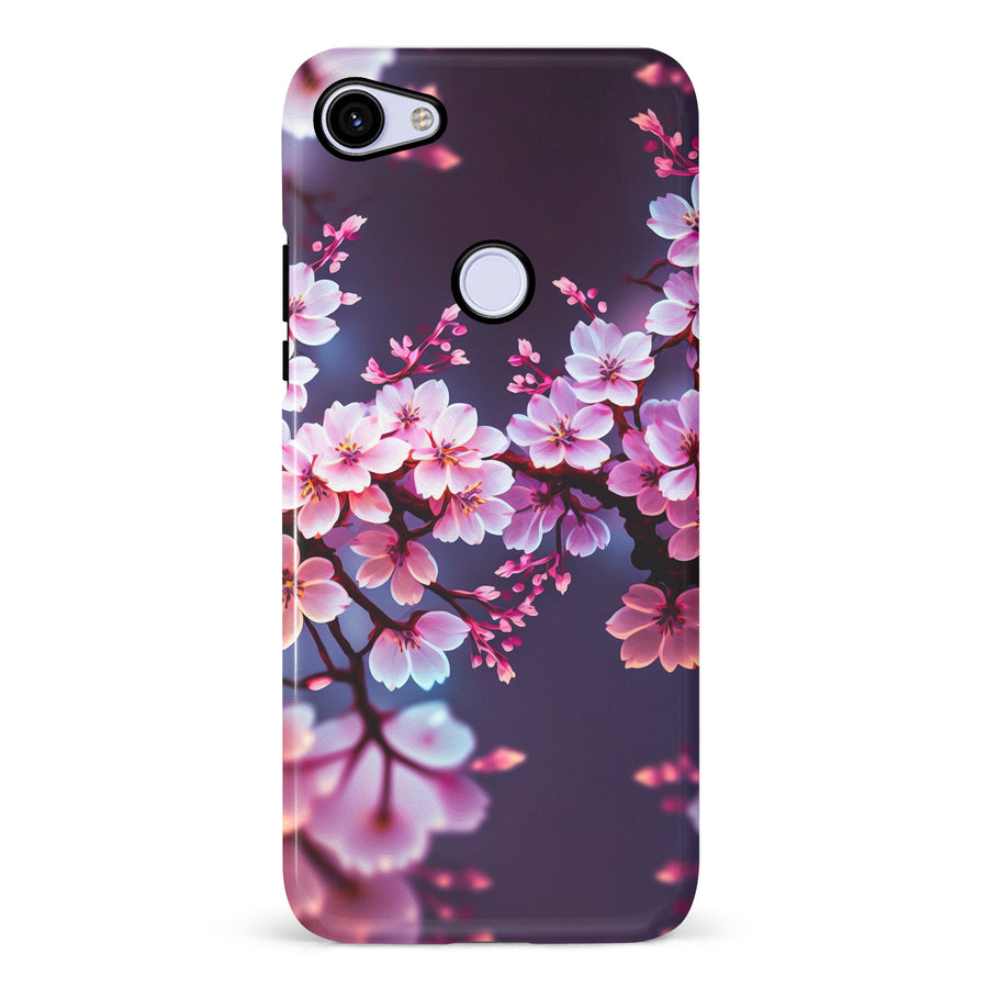 Google Pixel 3A Cherry Blossom Phone Case in Purple