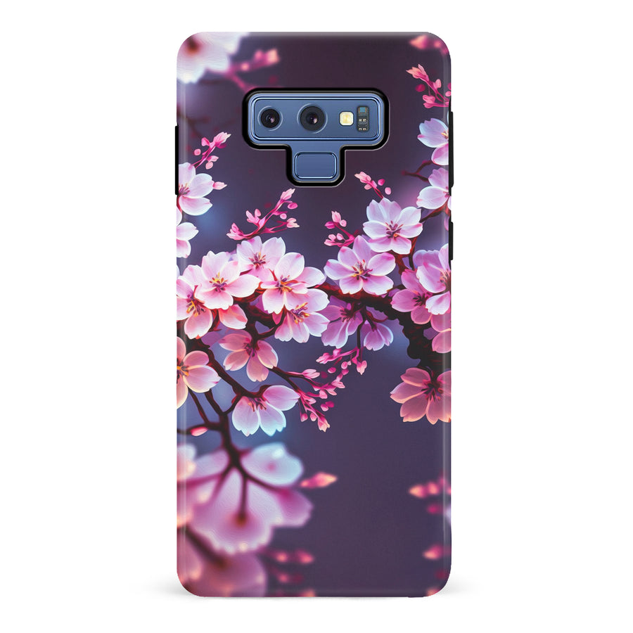 Samsung Galaxy Note 9 Cherry Blossom Phone Case in Purple