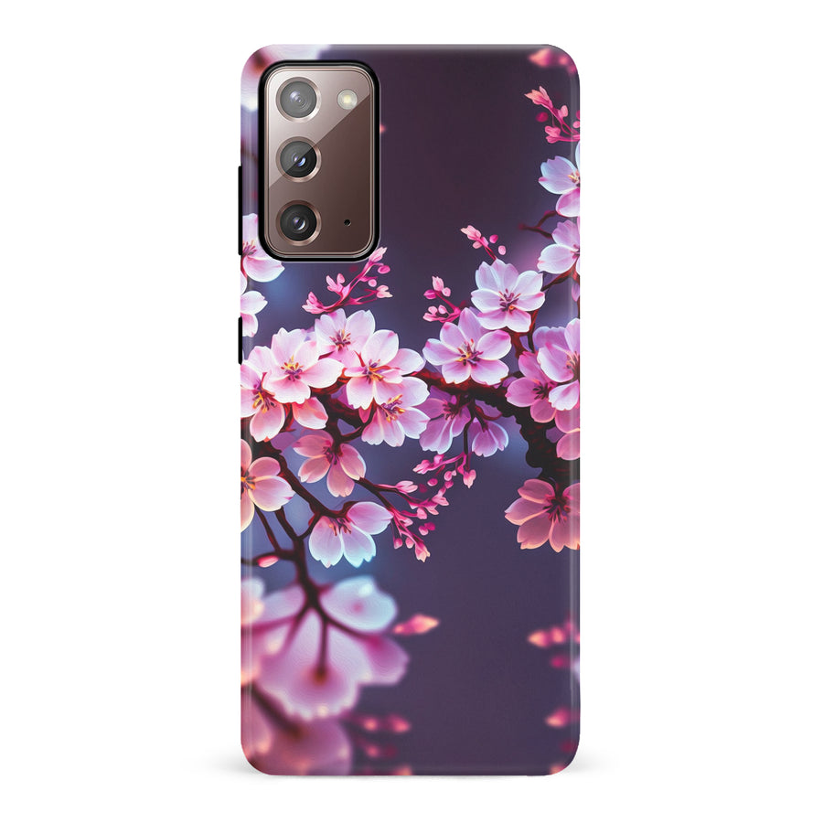 Samsung Galaxy Note 20 Cherry Blossom Phone Case in Purple