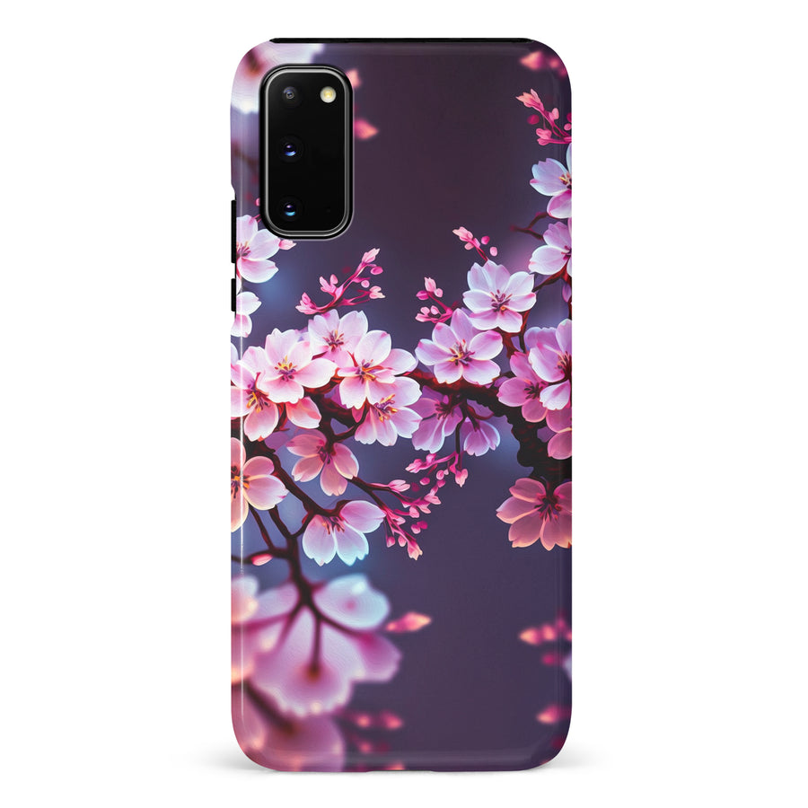 Samsung Galaxy S20 Cherry Blossom Phone Case in Purple