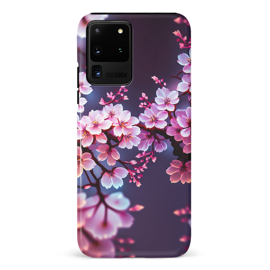 Samsung Galaxy S20 Ultra Cherry Blossom Phone Case in Purple