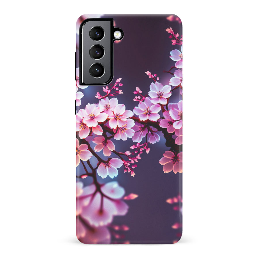 Samsung Galaxy S22 Cherry Blossom Phone Case in Purple