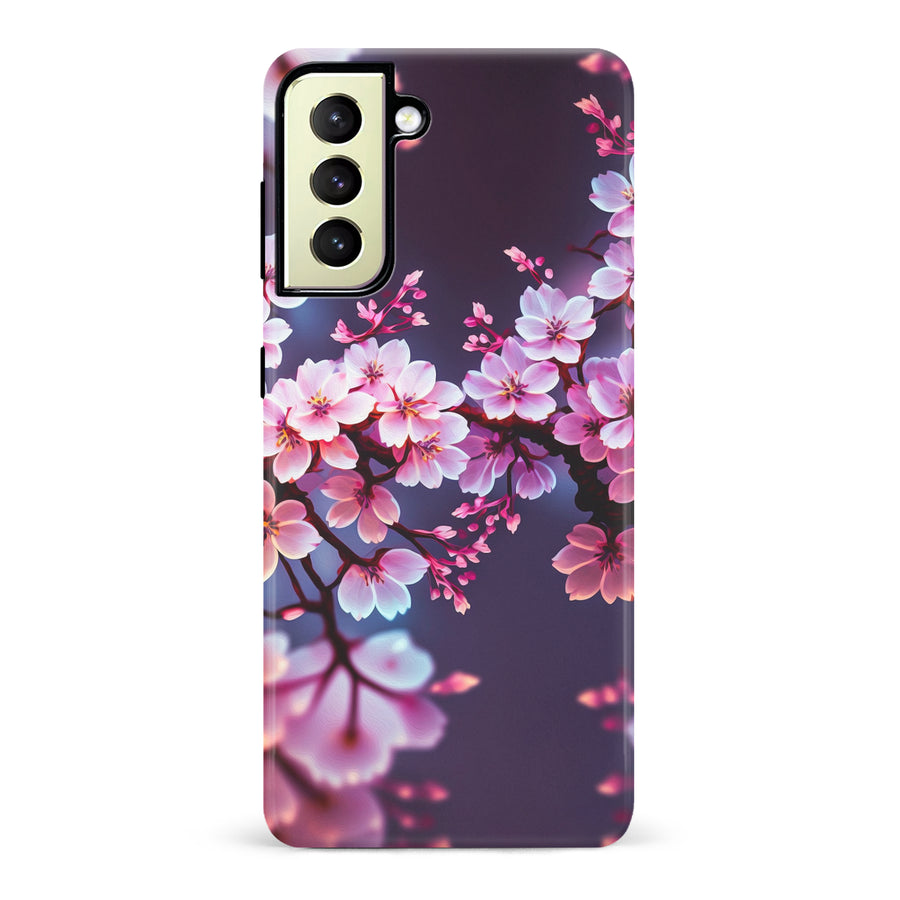 Samsung Galaxy S22 Plus Cherry Blossom Phone Case in Purple