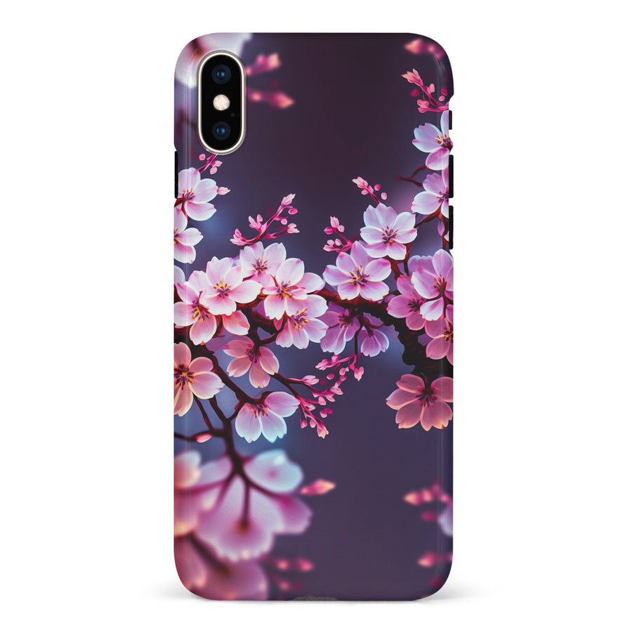iPhone XS Max Cherry Blossom Phone Case in Purple