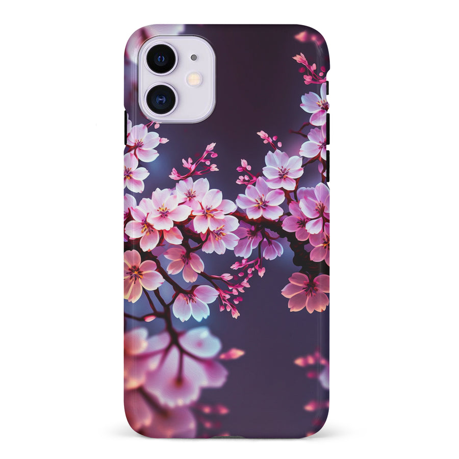 iPhone 11 Cherry Blossom Phone Case in Purple