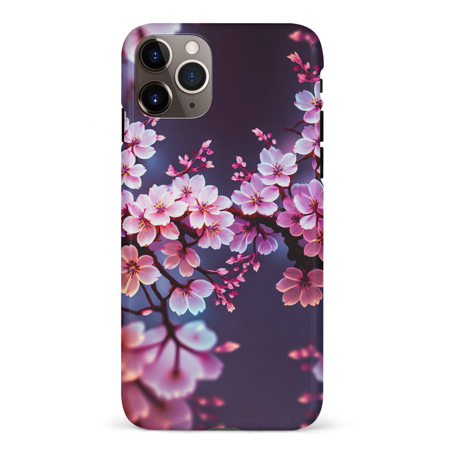 iPhone 11 Pro Max Cherry Blossom Phone Case in Purple