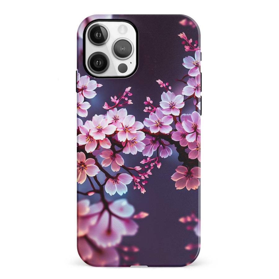 iPhone 12 Cherry Blossom Phone Case in Purple