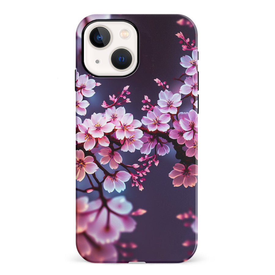 iPhone 13 Mini Cherry Blossom Phone Case in Purple