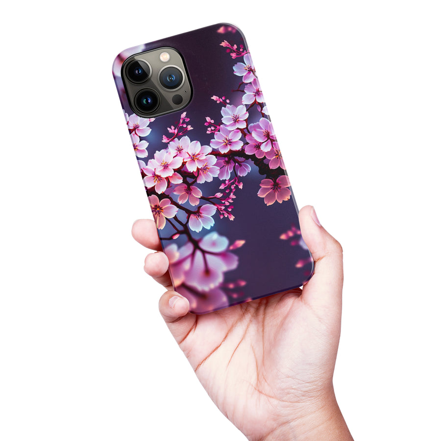 iPhone 13 Pro Max Cherry Blossom Phone Case in Purple