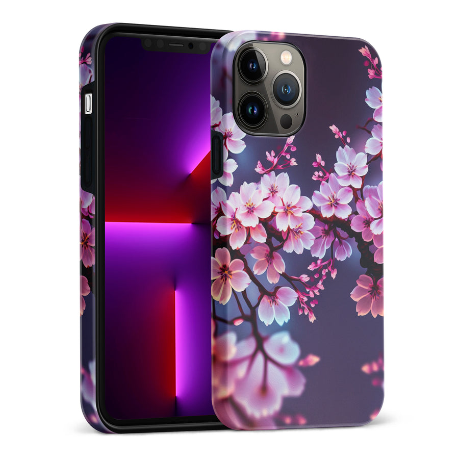 iPhone 13 Pro Max Cherry Blossom Phone Case in Purple