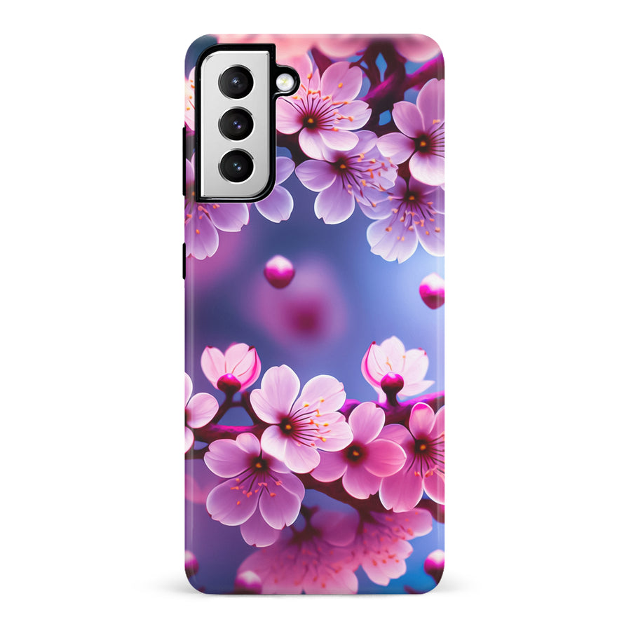 Samsung Galaxy S21 Sakura Phone Case in Purple