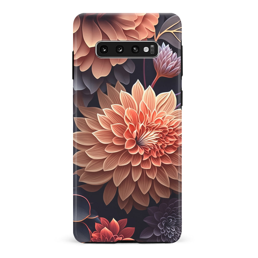 Samsung Galaxy S10 Plus Dahlia Phone Case in Black