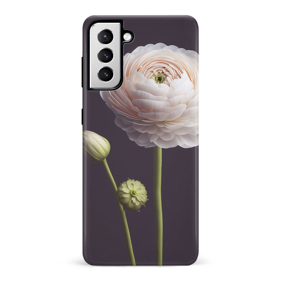 Samsung Galaxy S21 Persian Buttercup Phone Case in Black