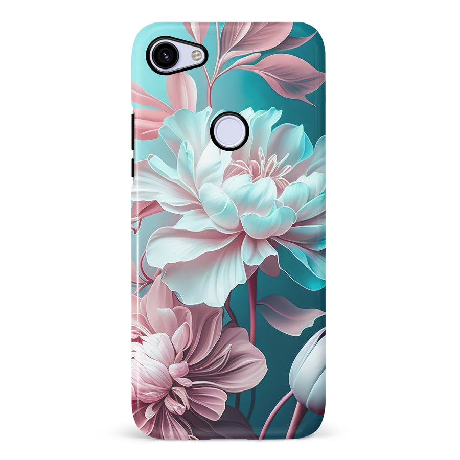 Google Pixel 3A Blossom Phone Case in Green