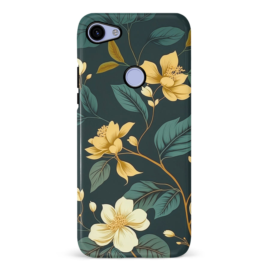 Google Pixel 3A XL Floral Phone Case in Green