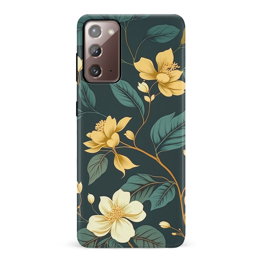 Samsung Galaxy Note 10 Floral Phone Case in Green