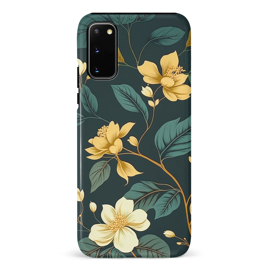 Samsung Galaxy S20 Floral Phone Case in Green