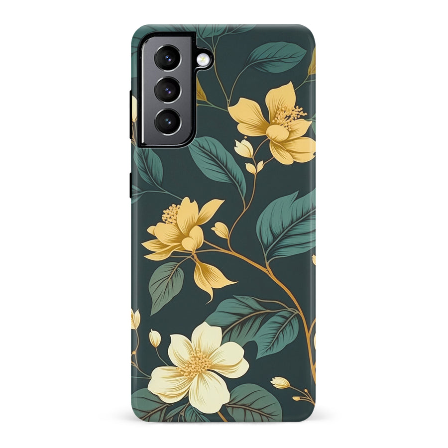 Samsung Galaxy S22 Floral Phone Case in Green