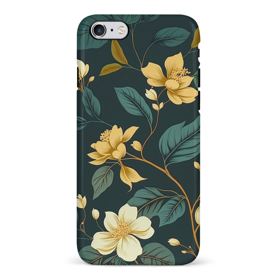 iPhone 6S Plus Floral Phone Case in Green