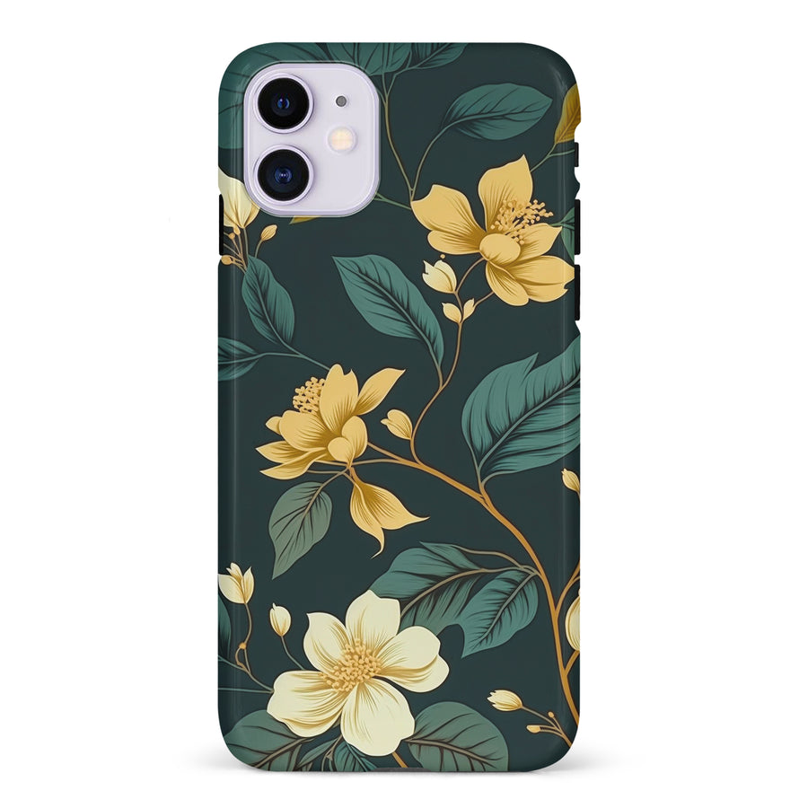 iPhone 11 Floral Phone Case in Green