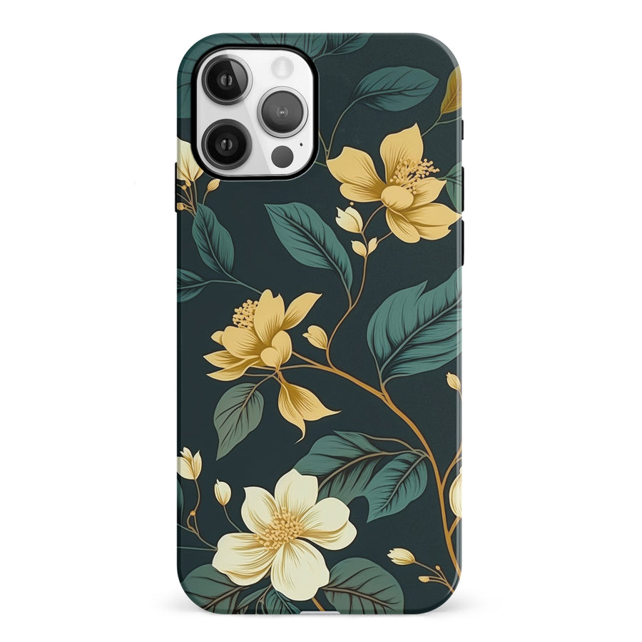 iPhone 12 Floral Phone Case in Green