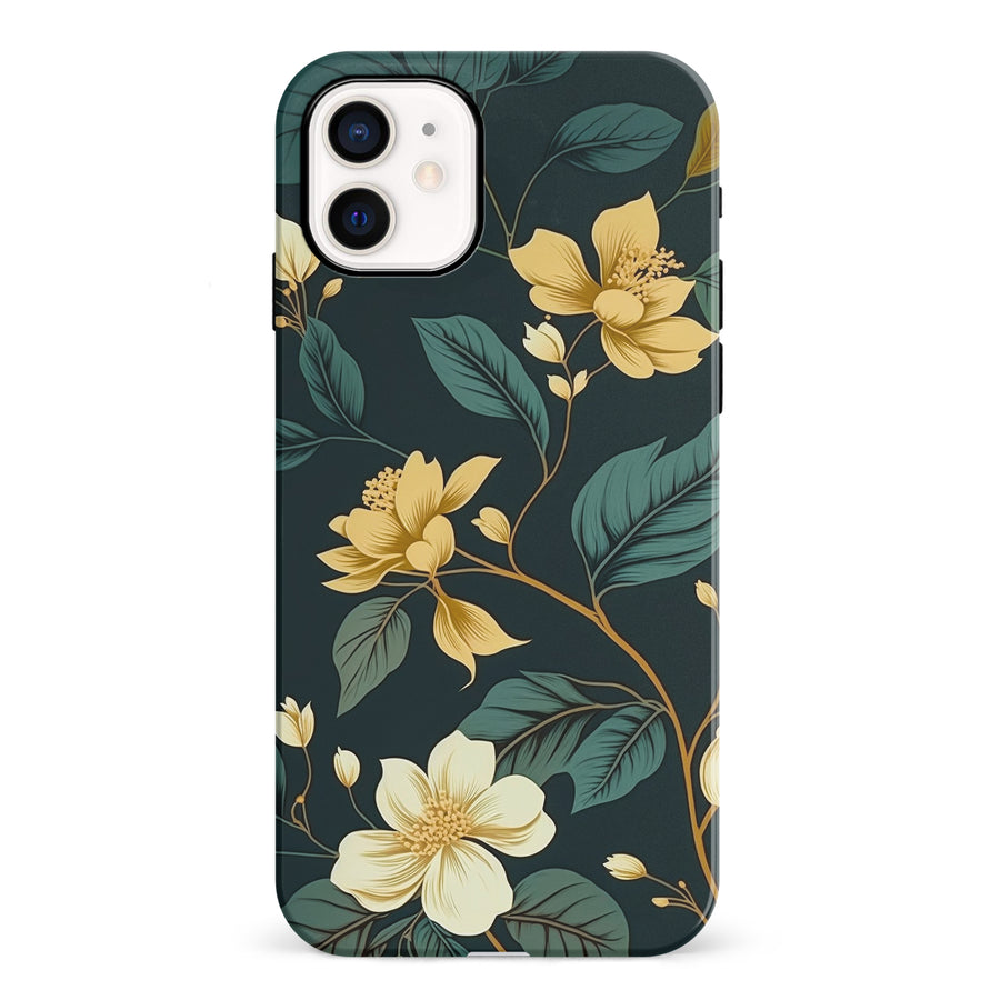 iPhone 12 Mini Floral Phone Case in Green