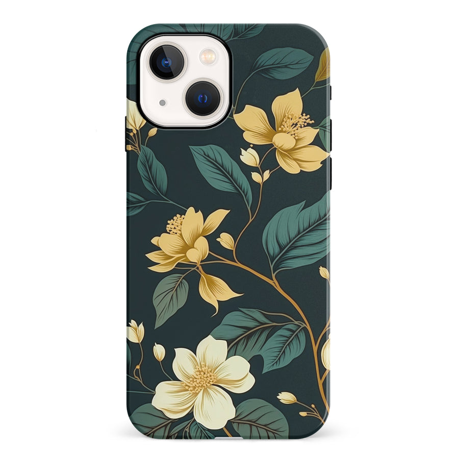 iPhone 13 Floral Phone Case in Green