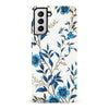 Samsung Galaxy S21 Blue Hibiscus Phone Case in White