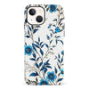 iPhone 13 Mini Blue Hibiscus Phone Case in White
