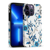 iPhone 14 Pro Max Blue Hibiscus Phone Case in White