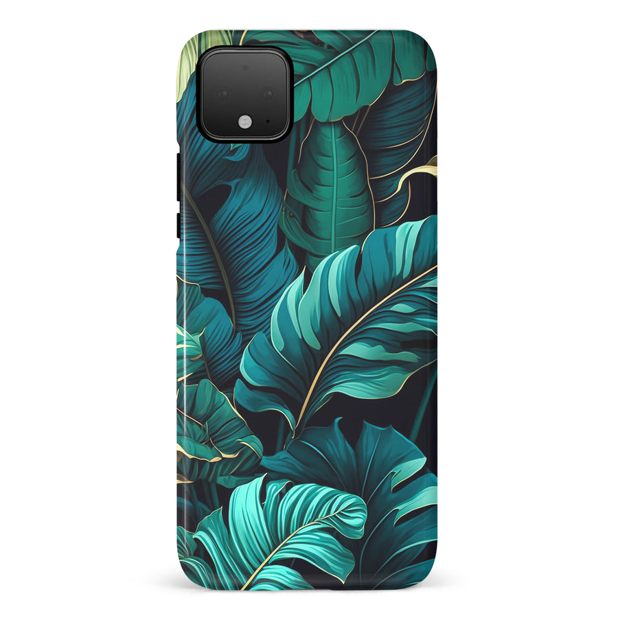 Google Pixel 4 Floral Phone Case in Green