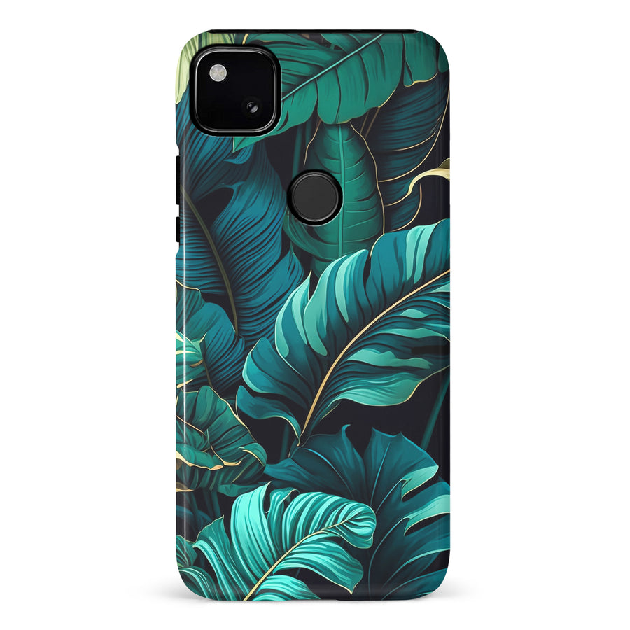 Google Pixel 4A Floral Phone Case in Green