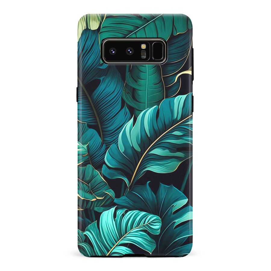 Samsung Galaxy Note 8 Floral Phone Case in Green