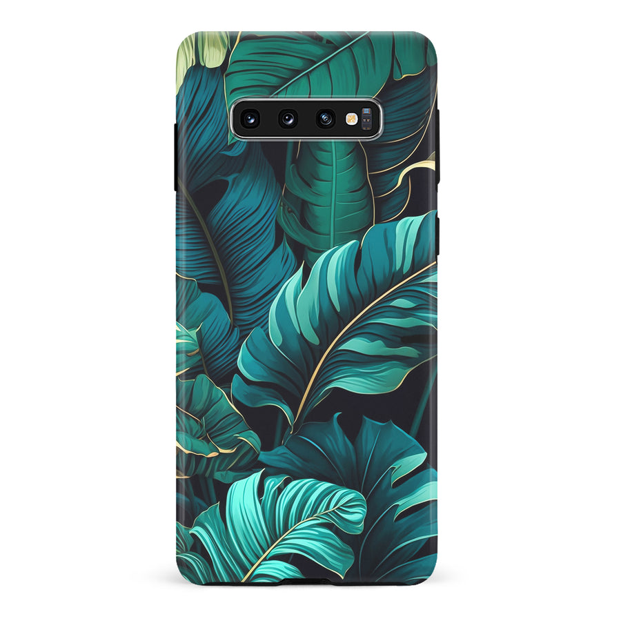 Samsung Galaxy S10 Floral Phone Case in Green