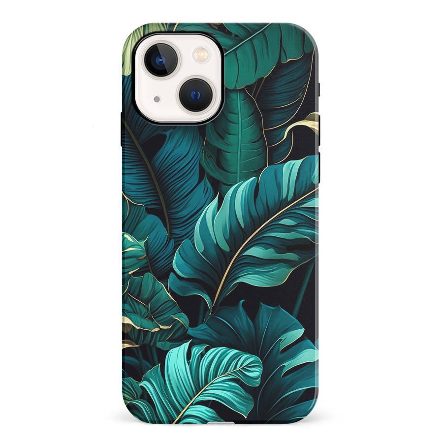 iPhone 13 Floral Phone Case in Green