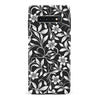Samsung Galaxy S10 Monochrome Floral Phone Case in Black and White